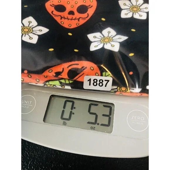 NWT!! Sourpuss Leggings Size S Strawberry Skulls Flowers Goth Punk Emo - Picture 10 of 10